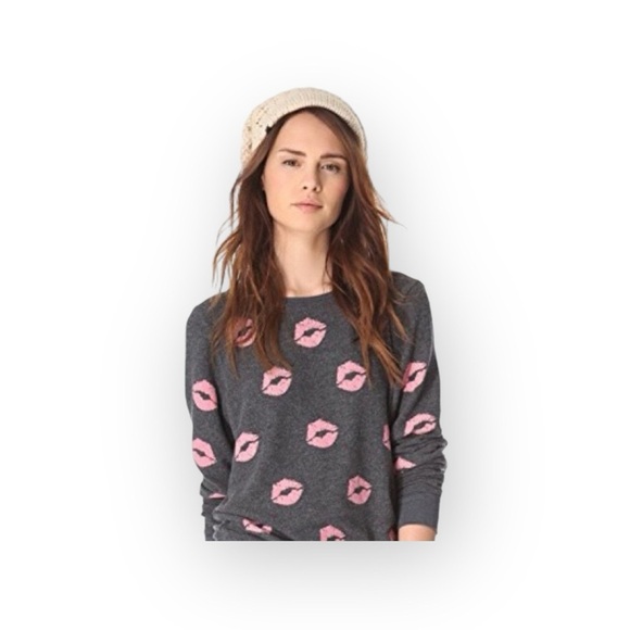 HTF: new Wildfox Couture ᪥ Covered in Kisses ᪥ Lips Roadtrip BBJ ᪥ Dirty Black - Picture 14 of 16